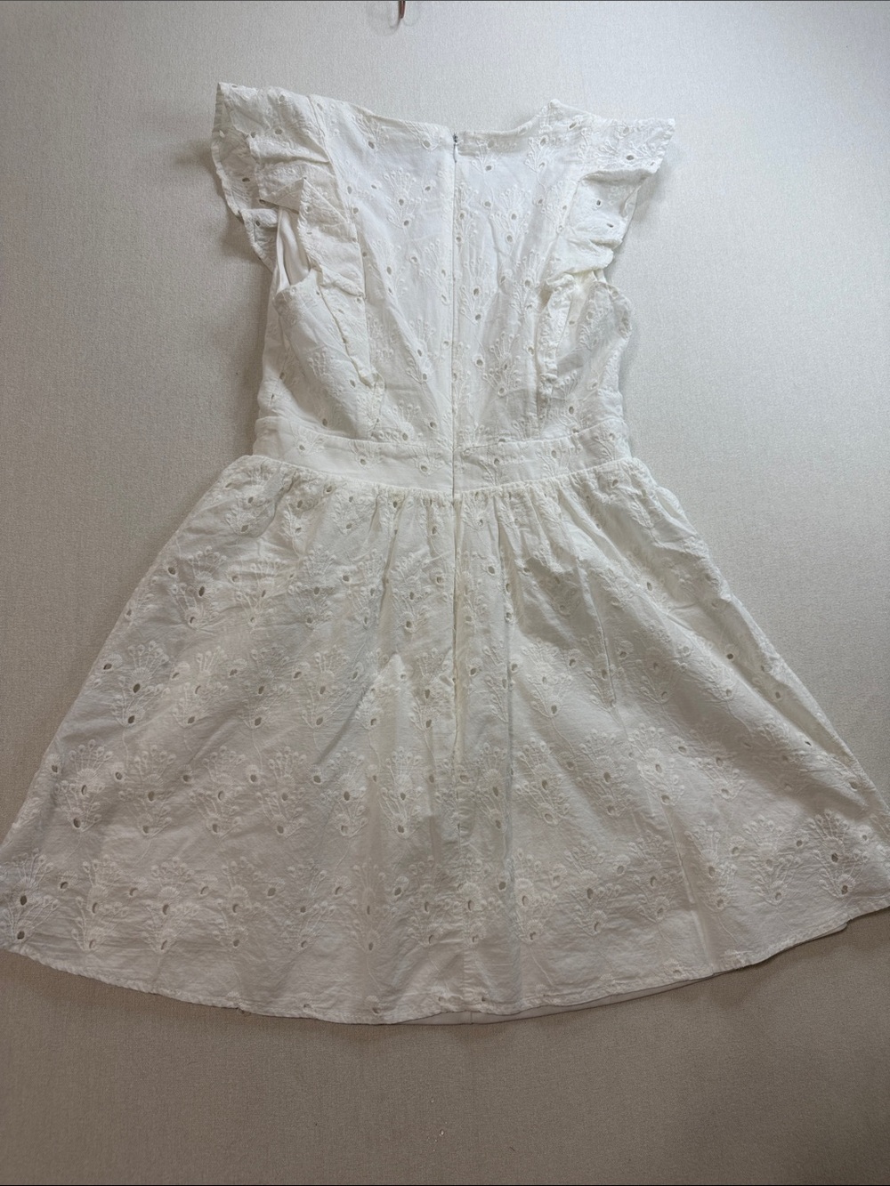 Lulu's White Eyelet Ruffle Mini Dress - Picture 7 of 7